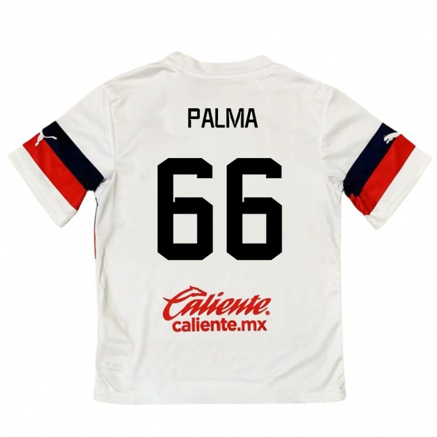 Kids Football Arturo Palma #66 White Red Away Jersey 2024/25 T-Shirt Australia