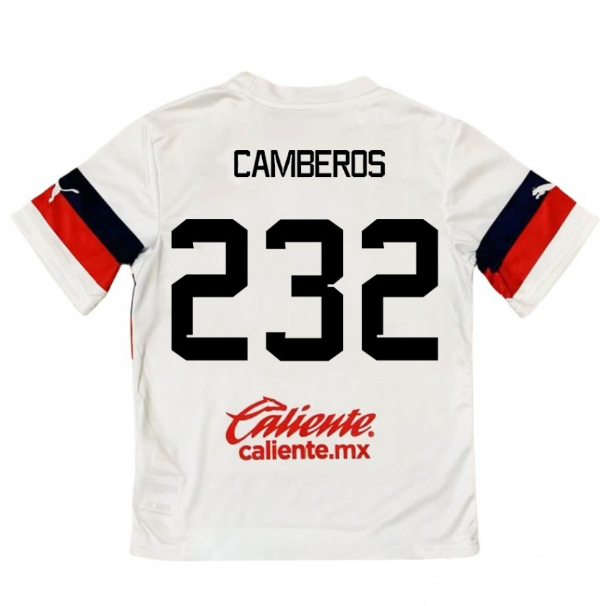 Kids Football Hugo Camberos #232 White Red Away Jersey 2024/25 T-Shirt Australia