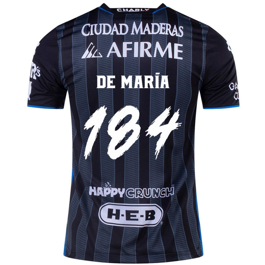 Kids Football Antonio De María Y Campos #184 White Black Away Jersey 2024/25 T-Shirt Australia