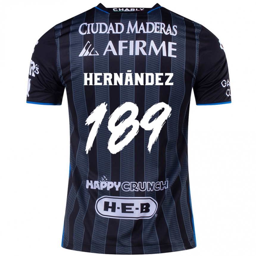 Kids Football Sebastián Hernández #189 White Black Away Jersey 2024/25 T-Shirt Australia