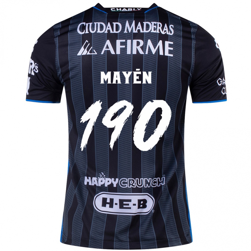 Kids Football Eduardo Mayén #190 White Black Away Jersey 2024/25 T-Shirt Australia