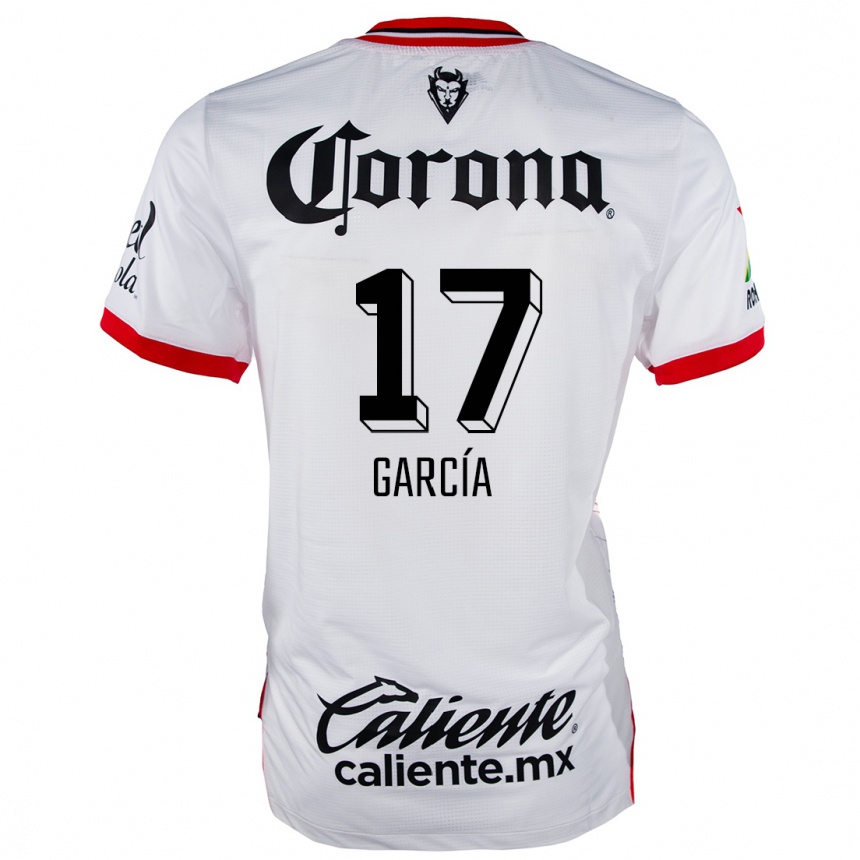 Kids Football Brian García #17 White Red Away Jersey 2024/25 T-Shirt Australia