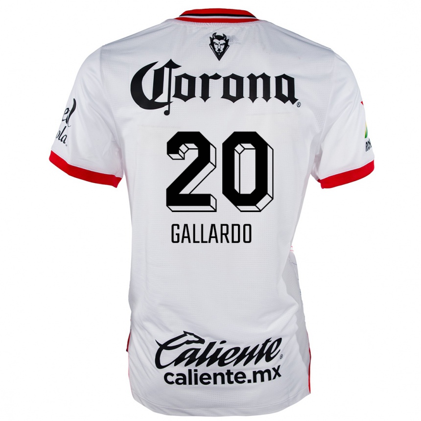 Kids Football Jesús Gallardo #20 White Red Away Jersey 2024/25 T-Shirt Australia