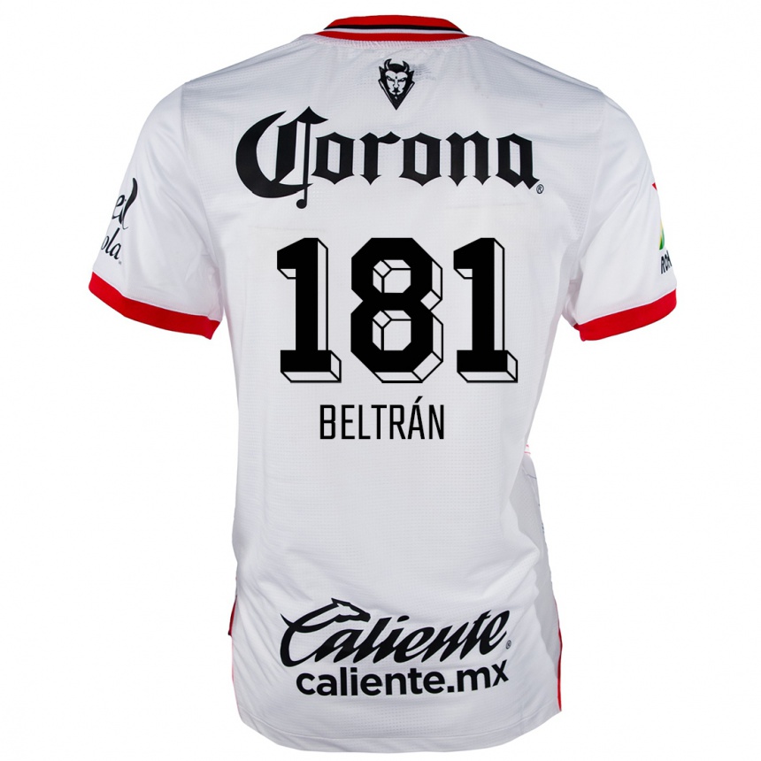 Kids Football Ronaldo Beltrán #181 White Red Away Jersey 2024/25 T-Shirt Australia