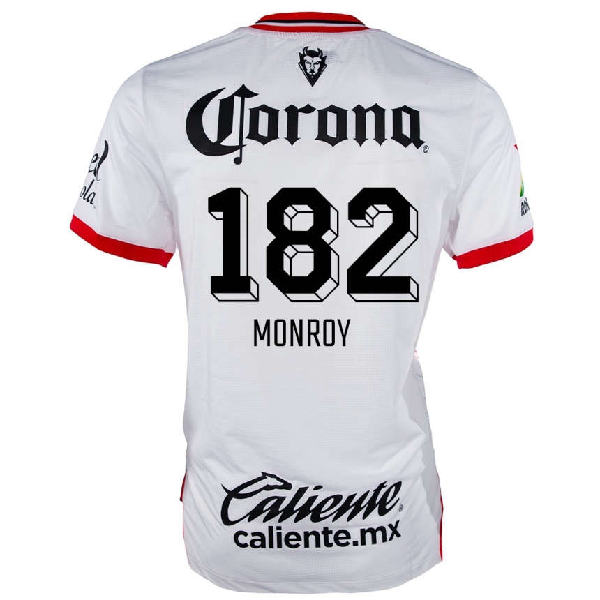 Kids Football Brayan Monroy #182 White Red Away Jersey 2024/25 T-Shirt Australia