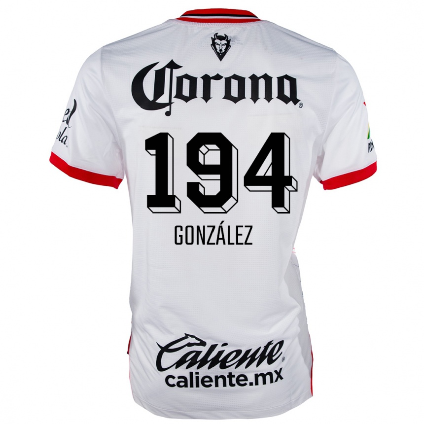 Kids Football Cristopher González #194 White Red Away Jersey 2024/25 T-Shirt Australia