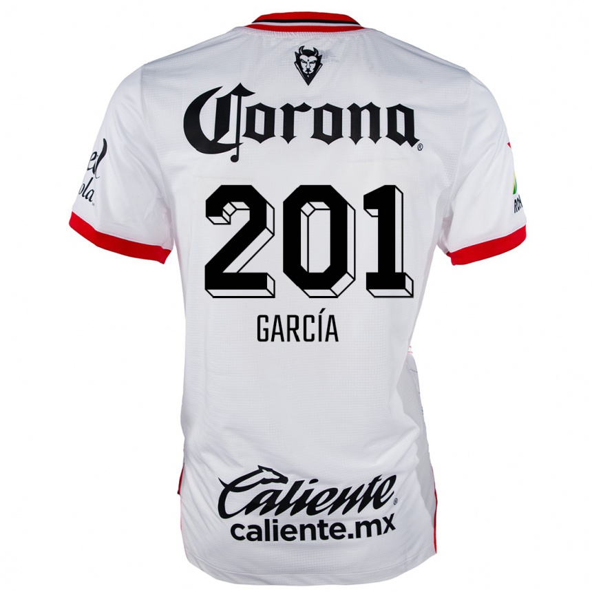 Kids Football Eros García #201 White Red Away Jersey 2024/25 T-Shirt Australia