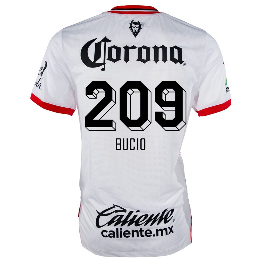 Kids Football Sebastián Bucio #209 White Red Away Jersey 2024/25 T-Shirt Australia