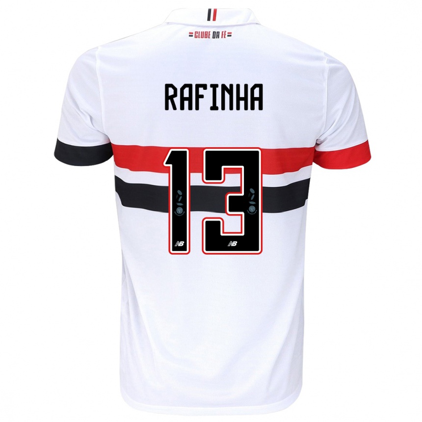 Men Football Rafinha #13 White Red Black Home Jersey 2024/25 T-Shirt Australia