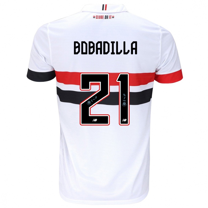 Men Football Damián Bobadilla #21 White Red Black Home Jersey 2024/25 T-Shirt Australia