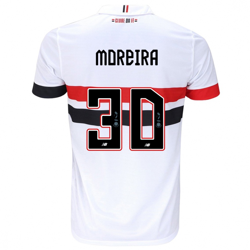 Men Football João Moreira #30 White Red Black Home Jersey 2024/25 T-Shirt Australia