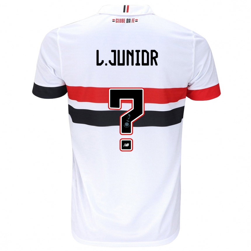 Men Football Luciano Junior #0 White Red Black Home Jersey 2024/25 T-Shirt Australia