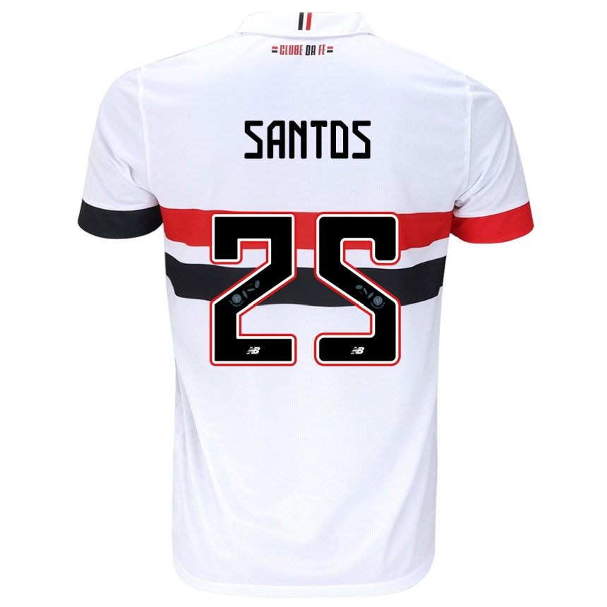 Men Football Mariana Santos #25 White Red Black Home Jersey 2024/25 T-Shirt Australia