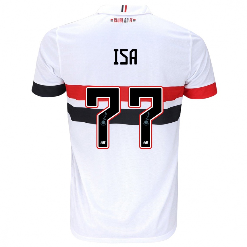 Men Football Isa #77 White Red Black Home Jersey 2024/25 T-Shirt Australia