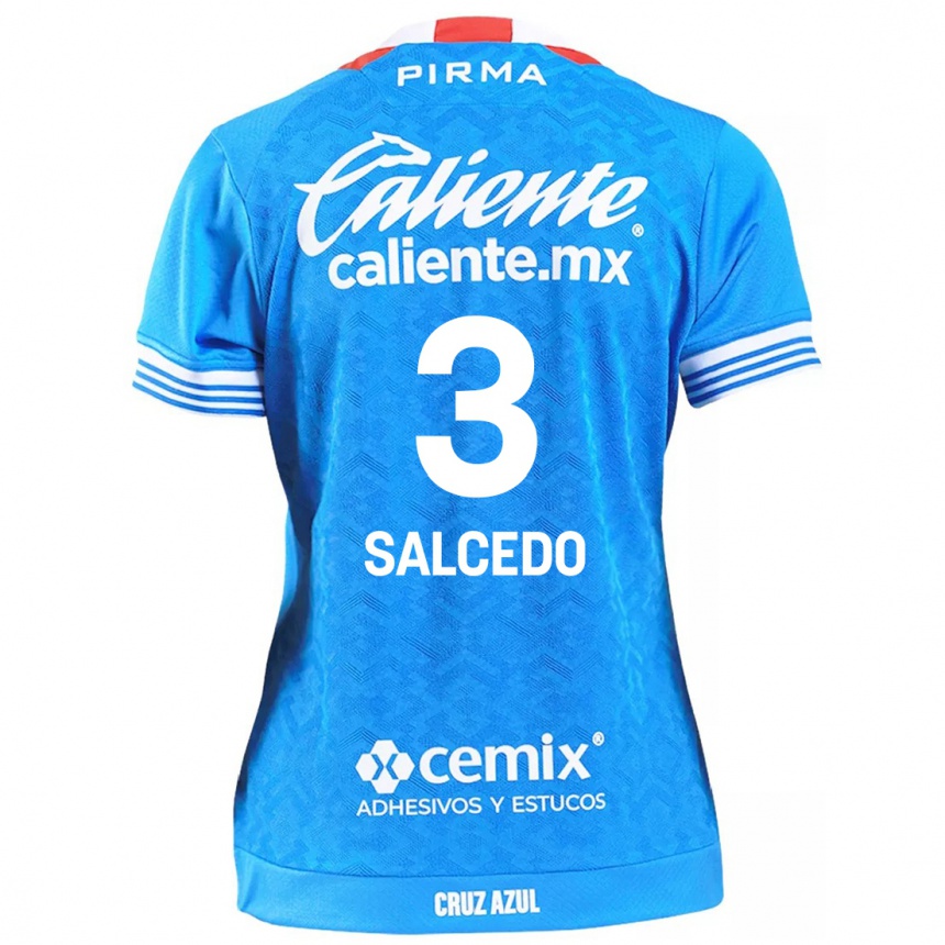 Men Football Carlos Salcedo #3 Sky Blue Home Jersey 2024/25 T-Shirt Australia