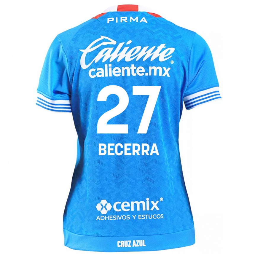 Men Football Ana Becerra #27 Sky Blue Home Jersey 2024/25 T-Shirt Australia