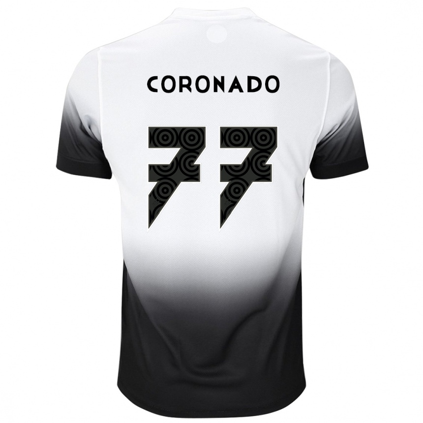 Men Football Igor Coronado #77 White Black Home Jersey 2024/25 T-Shirt Australia