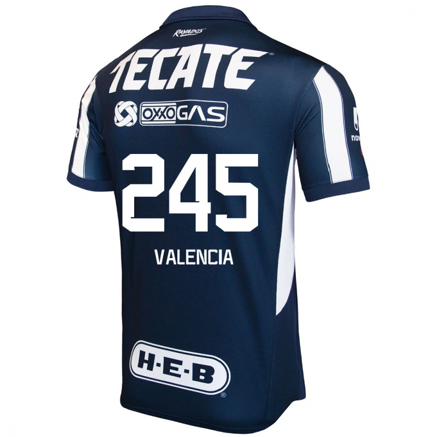 Men Football Cristian Valencia #245 Blue Red White Home Jersey 2024/25 T-Shirt Australia