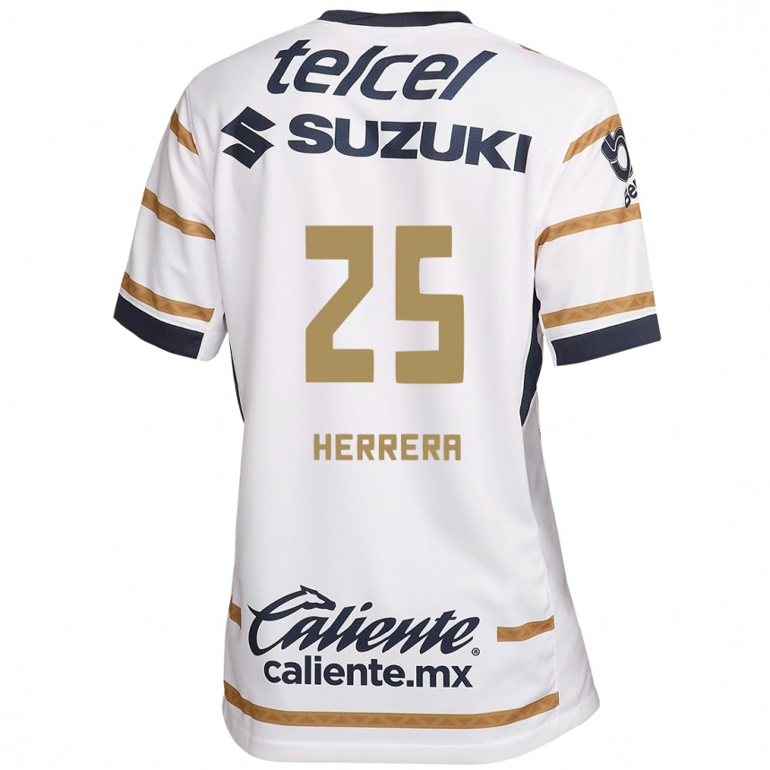 Men Football Laura Herrera #25 White Obsidian Home Jersey 2024/25 T-Shirt Australia