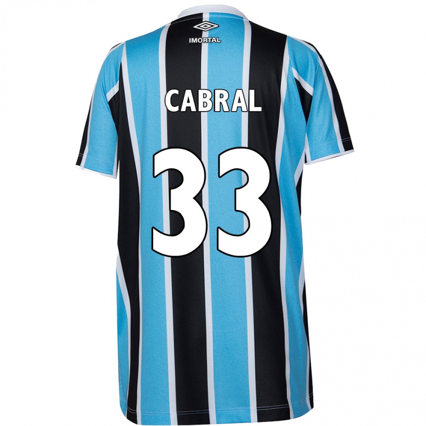 Men Football Rafael Cabral #33 Blue Black White Home Jersey 2024/25 T-Shirt Australia