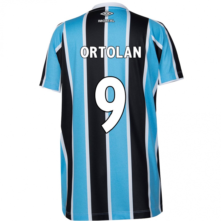 Men Football Dani Ortolan #9 Blue Black White Home Jersey 2024/25 T-Shirt Australia