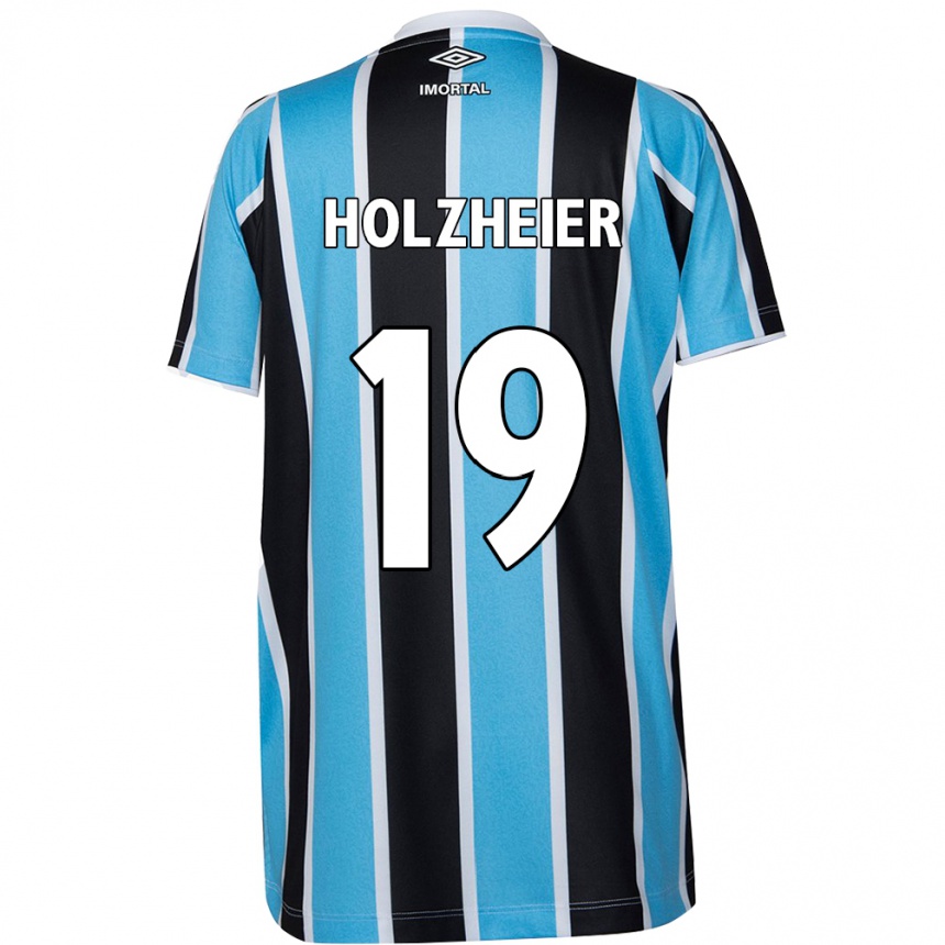 Men Football Agostina Holzheier #19 Blue Black White Home Jersey 2024/25 T-Shirt Australia