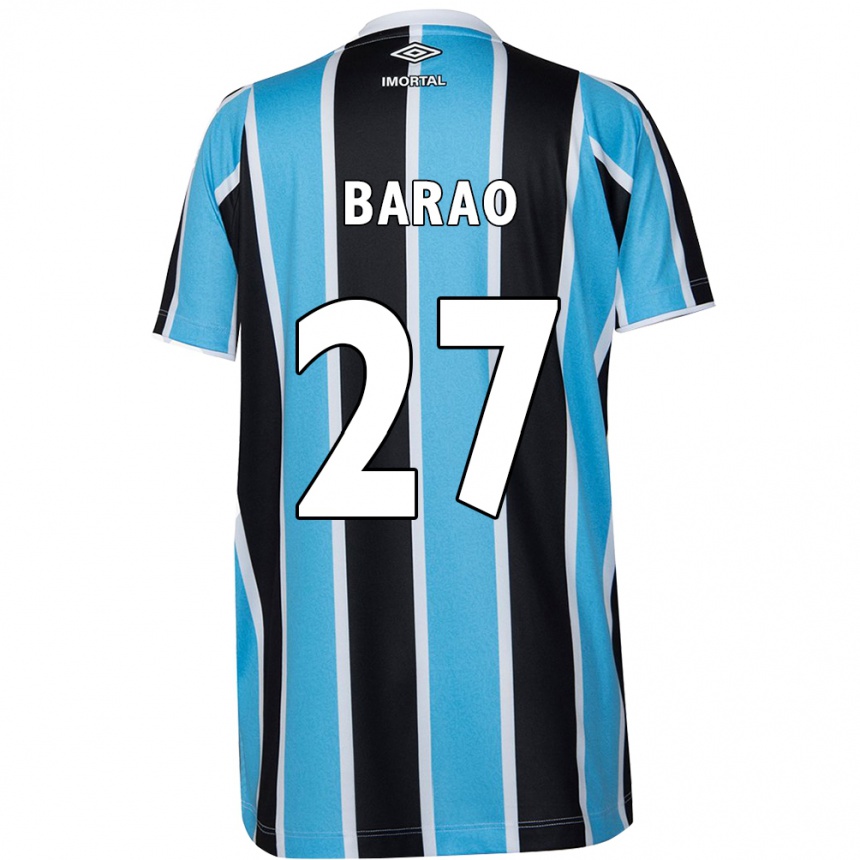 Men Football Dani Barão #27 Blue Black White Home Jersey 2024/25 T-Shirt Australia