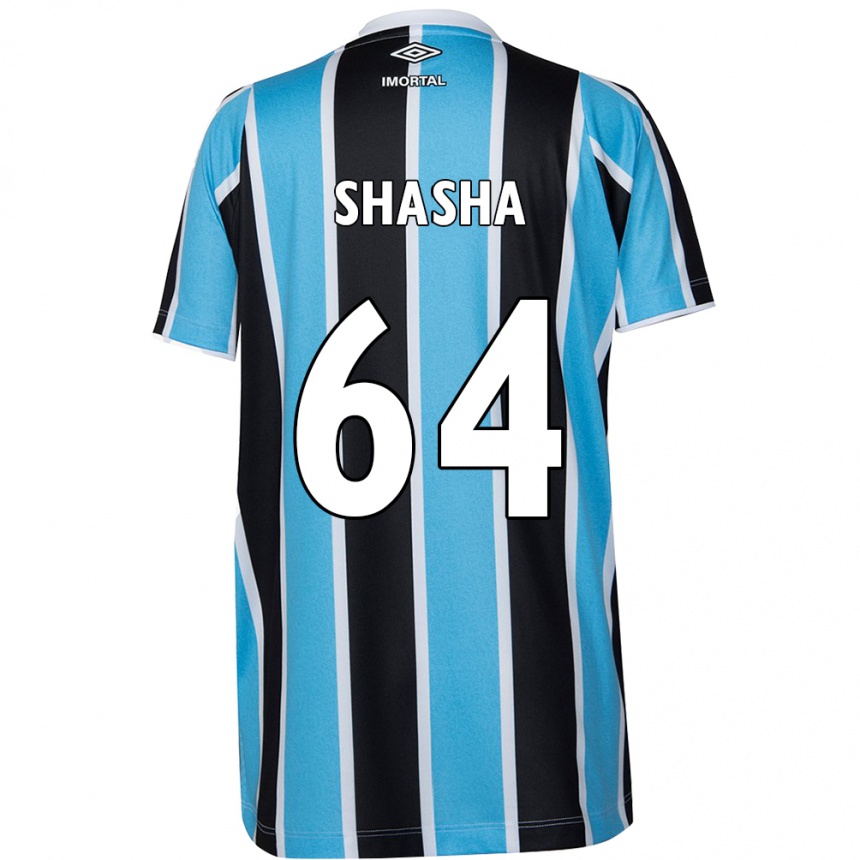 Men Football Shashá #64 Blue Black White Home Jersey 2024/25 T-Shirt Australia