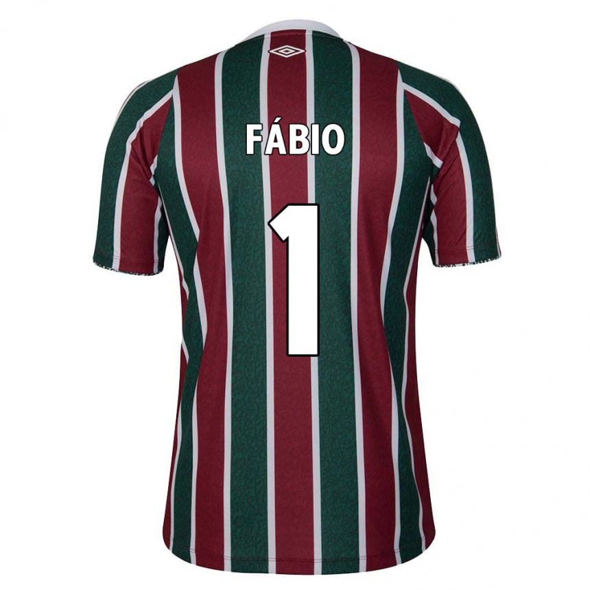 Men Football Fábio #1 Green Maroon White Home Jersey 2024/25 T-Shirt Australia