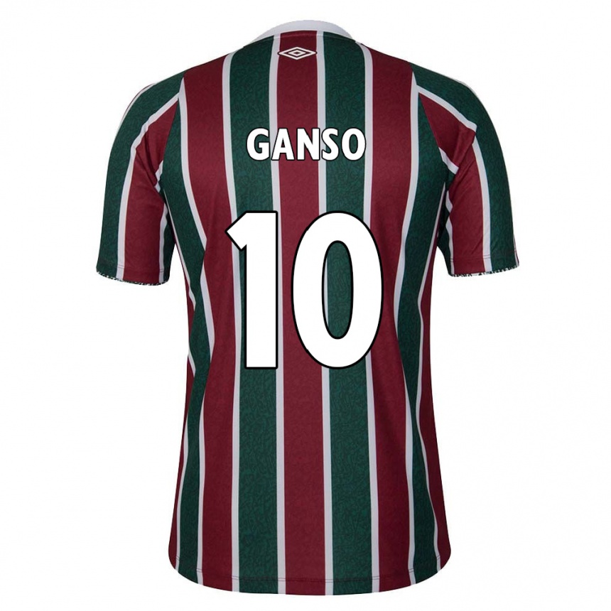 Men Football Ganso #10 Green Maroon White Home Jersey 2024/25 T-Shirt Australia