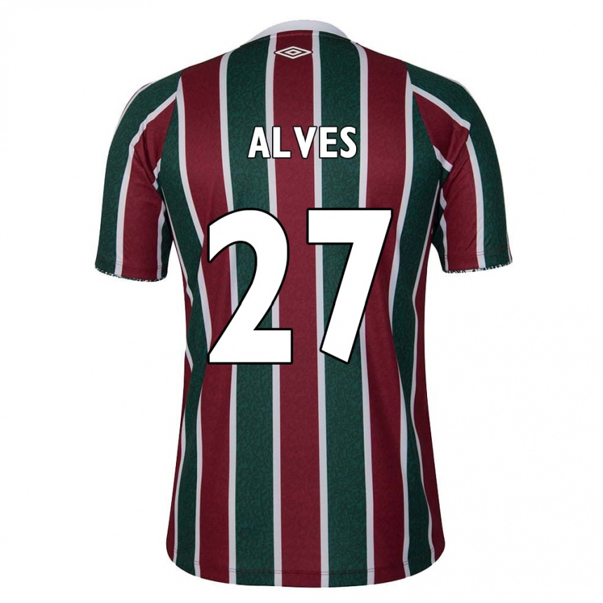 Men Football Felipe Alves #27 Green Maroon White Home Jersey 2024/25 T-Shirt Australia