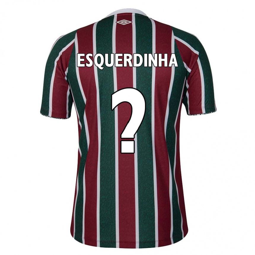 Men Football Esquerdinha #0 Green Maroon White Home Jersey 2024/25 T-Shirt Australia