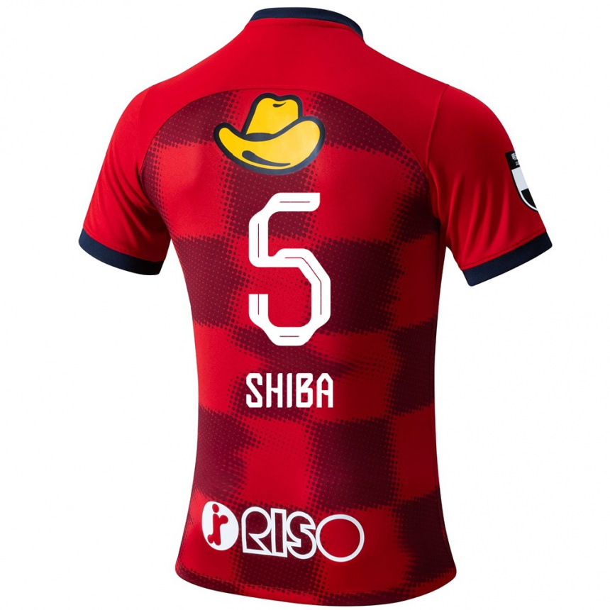 Men Football Rikuto Shiba #5 Red Blue White Home Jersey 2024/25 T-Shirt Australia