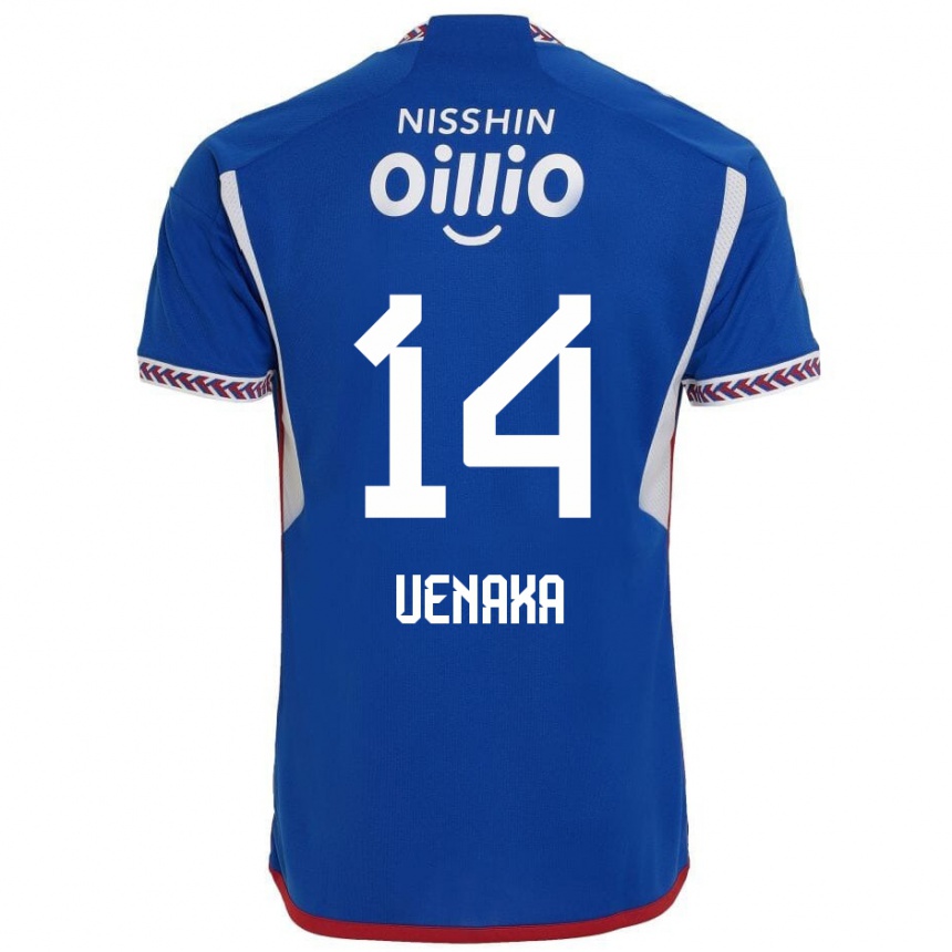 Men Football Asahi Uenaka #14 Blue White Red Home Jersey 2024/25 T-Shirt Australia