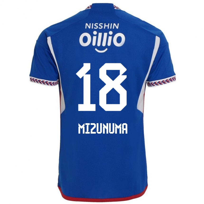 Men Football Kota Mizunuma #18 Blue White Red Home Jersey 2024/25 T-Shirt Australia