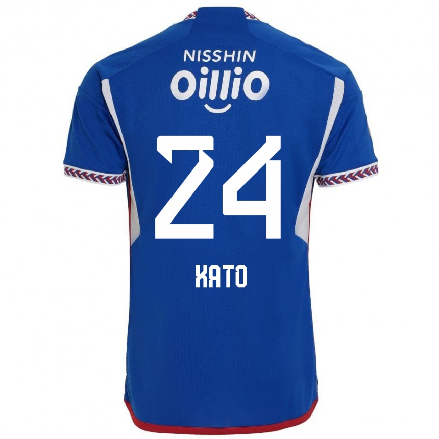 Men Football Hijiri Kato #24 Blue White Red Home Jersey 2024/25 T-Shirt Australia