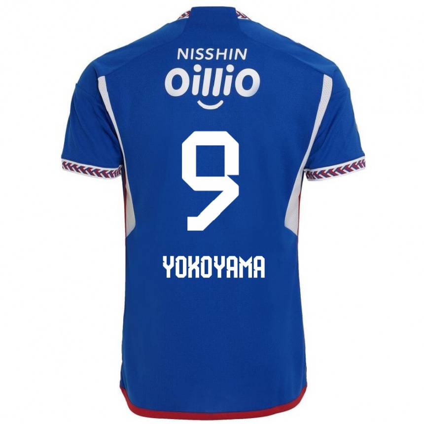 Men Football Shunsuke Yokoyama #9 Blue White Red Home Jersey 2024/25 T-Shirt Australia