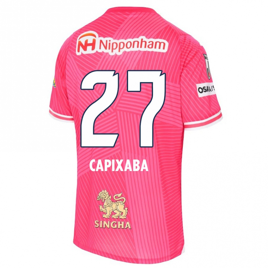 Men Football Capixaba #27 Pink White Home Jersey 2024/25 T-Shirt Australia