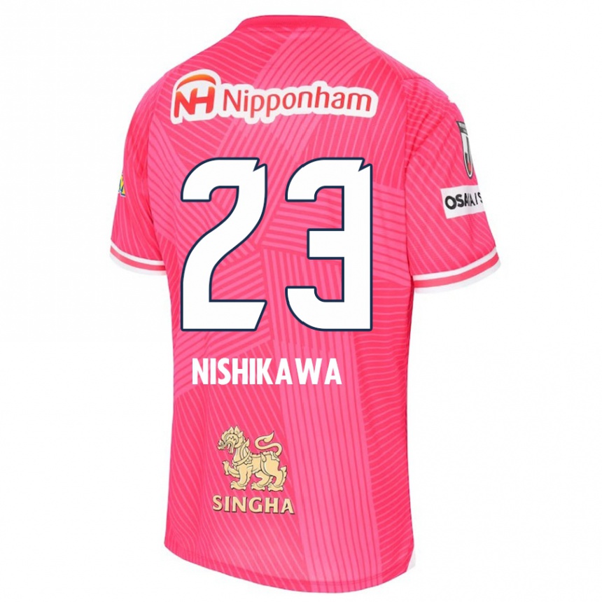 Men Football Hiroki Nishikawa #23 Pink White Home Jersey 2024/25 T-Shirt Australia