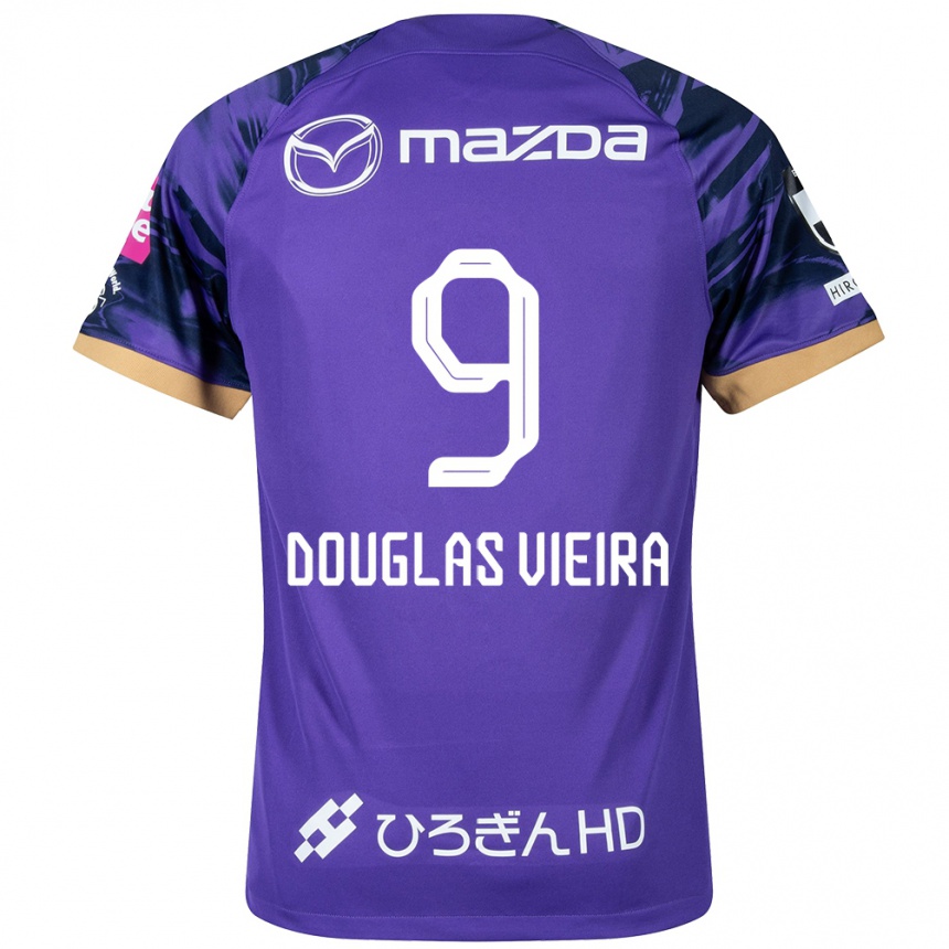 Men Football Douglas Vieira #9 Purple White Home Jersey 2024/25 T-Shirt Australia