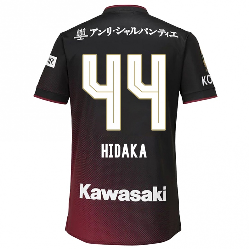 Men Football Mitsuki Hidaka #44 Black Red Home Jersey 2024/25 T-Shirt Australia