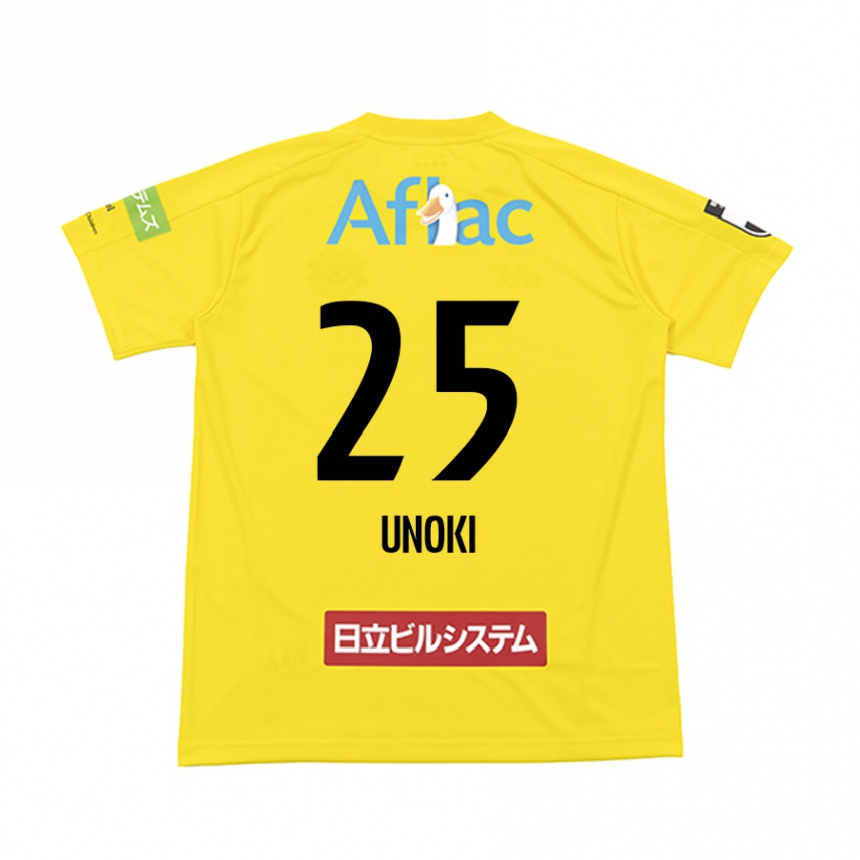 Men Football Fumiya Unoki #25 Yellow Black Home Jersey 2024/25 T-Shirt Australia