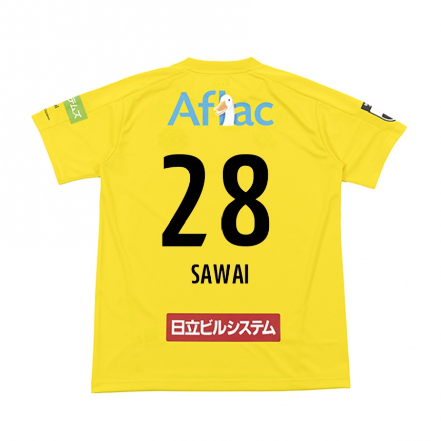 Men Football Retsu Sawai #28 Yellow Black Home Jersey 2024/25 T-Shirt Australia