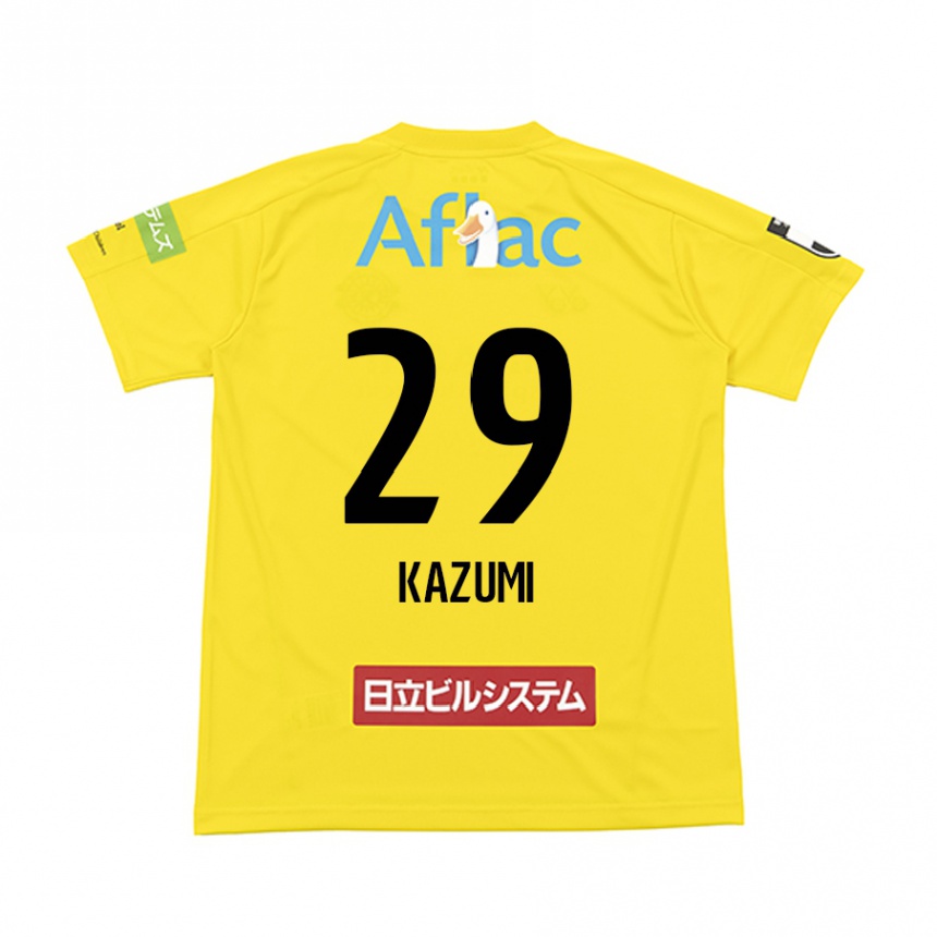 Men Football Takuto Kazumi #29 Yellow Black Home Jersey 2024/25 T-Shirt Australia