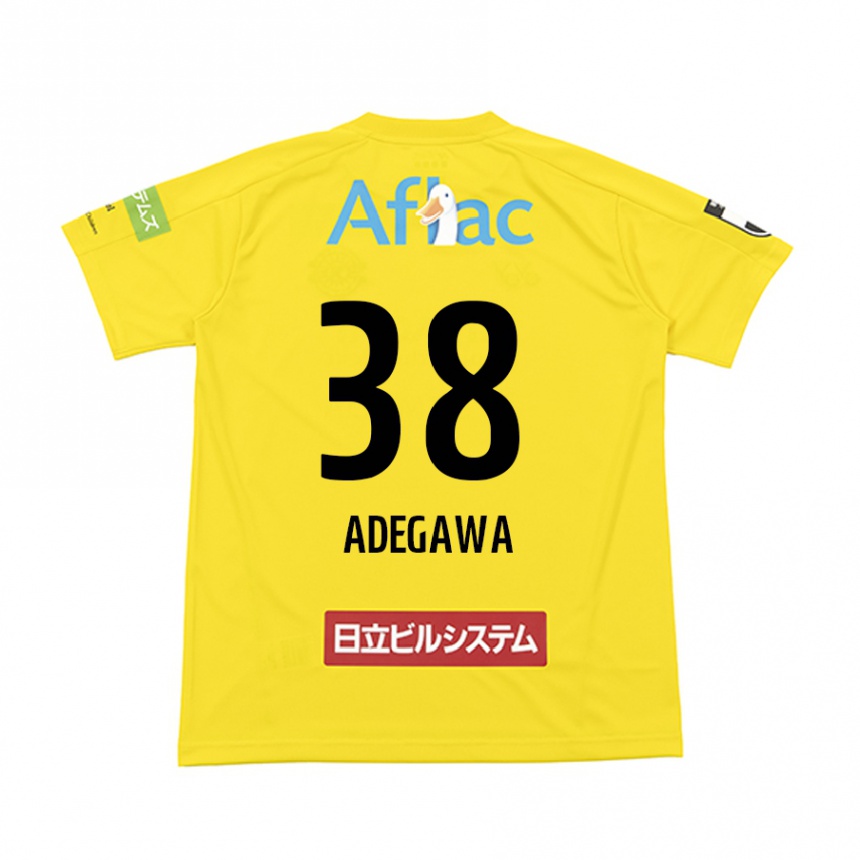 Men Football Koa Adegawa #38 Yellow Black Home Jersey 2024/25 T-Shirt Australia