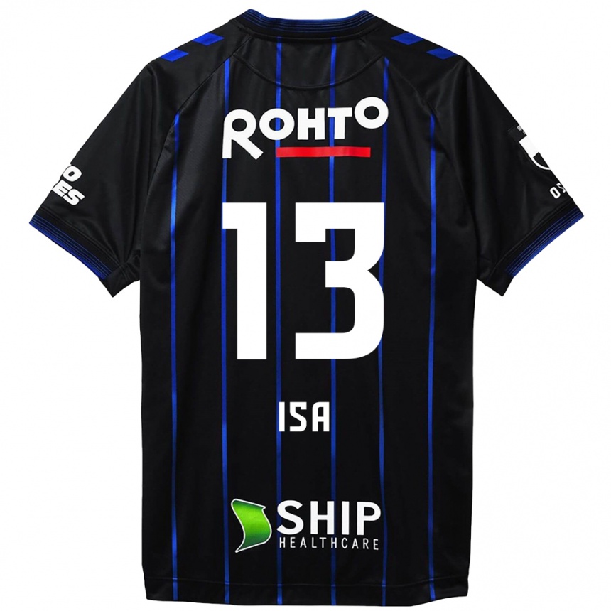 Men Football Isa Sakamoto #13 Black Blue Home Jersey 2024/25 T-Shirt Australia