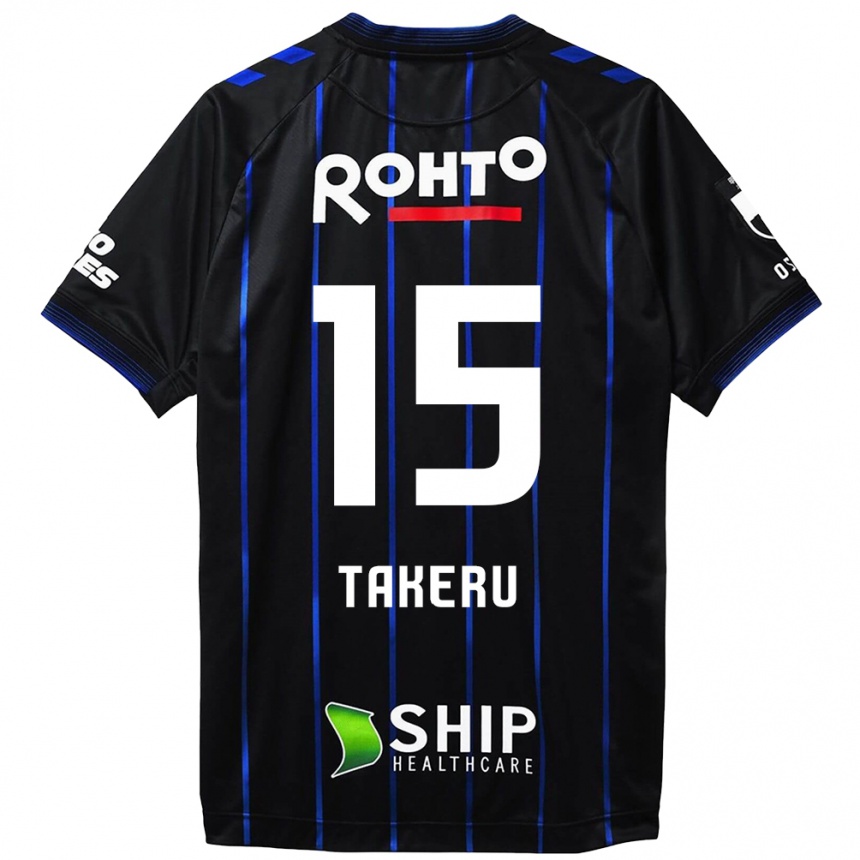 Men Football Takeru Kishimoto #15 Black Blue Home Jersey 2024/25 T-Shirt Australia