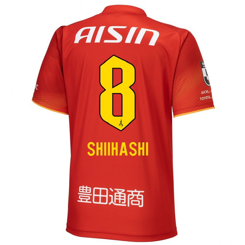 Men Football Keiya Shiihashi #8 Red White Yellow Home Jersey 2024/25 T-Shirt Australia