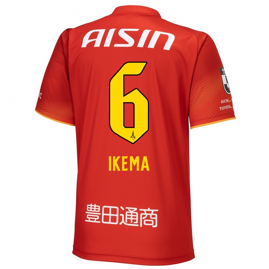 Men Football Kano Ikema #6 Red White Yellow Home Jersey 2024/25 T-Shirt Australia