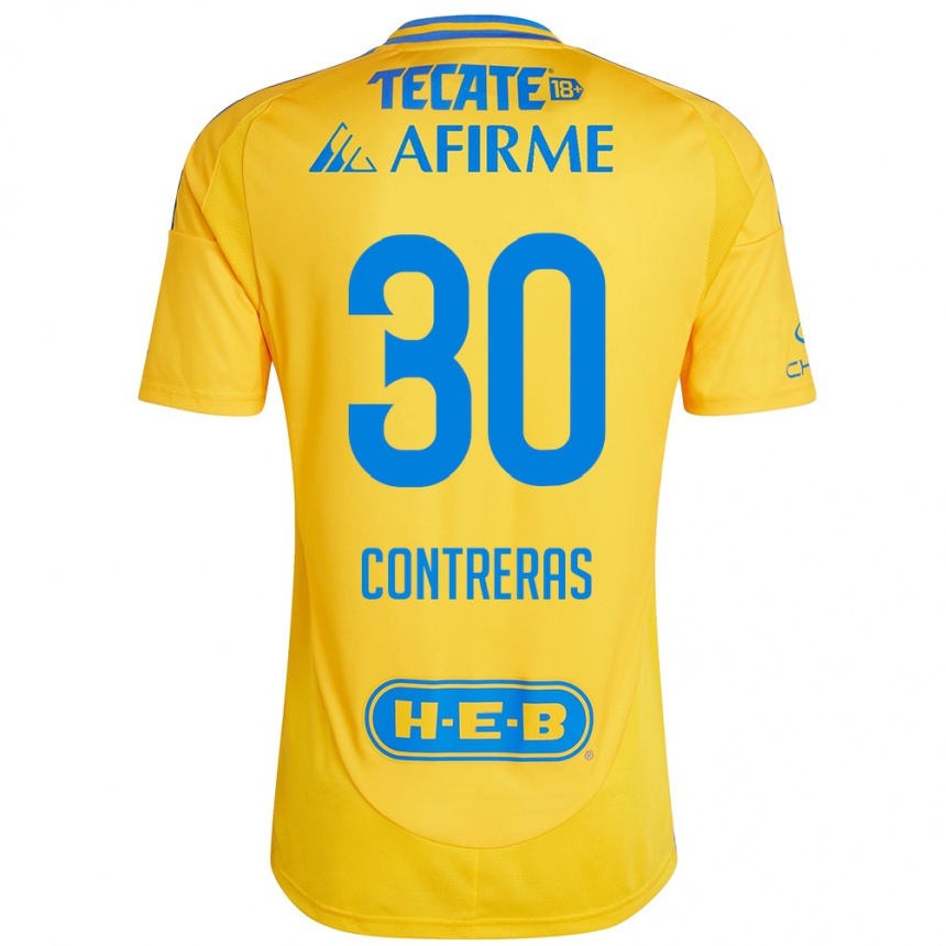 Men Football Lizeth Contreras #30 Gold Yellow Home Jersey 2024/25 T-Shirt Australia